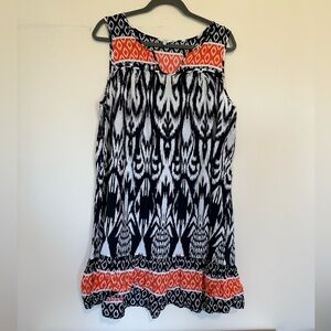 Sleeveless Pineapple Peasant Dress